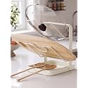 NiHome Pot Lid Holder 2-Tier Iron Kitchen Organizer Stand