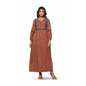 NIHSAMAH Cotton Night Gown for Women Printed