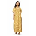 NIHSAMAH Cotton Nighty for Women Embroidered