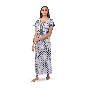 NIHSAMAH Cotton Nighty for Women with Pocket