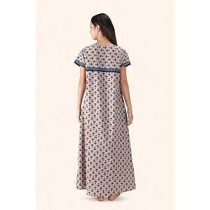 NIHSAMAH Cotton Nighty for Women with Pocket