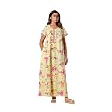 NIHSAMAH Cotton Nighty for Women with Pocket