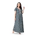 NIHSAMAH Cotton Nighty for Women with Pocket