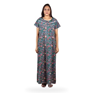 NIHSAMAH Cotton Nighty for Women - Premium