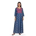 NIHSAMAH Cotton Nighty for Women Printed