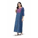 NIHSAMAH Cotton Nighty for Women Printed