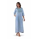 NIHSAMAH Cotton Nighty for Women Printed