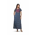 NIHSAMAH Cotton Nighty for Women Printed