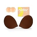 Niidor Adhesive Bra Strapless Ultra Sticky Invisible Push up Silicone Bra Multiple Colors Sizes Reusable for Backless Dress