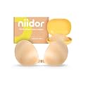Niidor Adhesive Bra Strapless Ultra Sticky Invisible Push up Silicone Bra Multiple Colors Sizes Reusable for Backless Dress