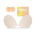 Niidor Adhesive Bra Strapless Ultra Sticky Invisible Push up Silicone Bra Multiple Colors Sizes Reusable for Backless Dress