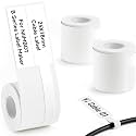 NIIMBOT 3 Roll Set White Cabel Label Compatible with B1/B2/B21 Label Maker, 25x78mm/100Labels/Roll