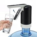 Nik Case 1-Year Warranty Water Dispenser Pump for 20 Litre Bottle | Timer 1L &amp; 2L | USB Rechargeable | Automatic Water Dispenser Pump for Home &amp; Office (Black/White)