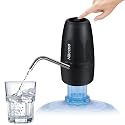Nik case 1-Year Warranty Water Dispenser Pump for 20 Litre Bottle, 1200mAh USB Rechargeable Battery, Child Lock, Stainless Steel Spout, Automatic Water Dispenser Pump for Home & Office (Black)
