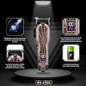 NIKAI NK-2706 Salon Series Professional Cordless Hair Clippers Electric Hair Cutter Machine Kit Wireless Hair Grooming Trimmers Set, Taper Lever Adjustment close cut trimming 180 min Runtime, Design B