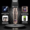 NIKAI NK-2706 Salon Series Professional Cordless Hair Clippers Electric Hair Cutter Machine Kit Wireless Hair Grooming Trimmers Set, Taper Lever Adjustment close cut trimming 180 min Runtime, Design A