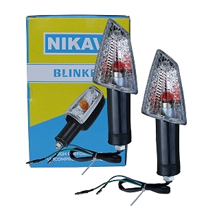 nikavi inda10 blinker indicator assly compatible for hero i-smart 110cc latest set of 2