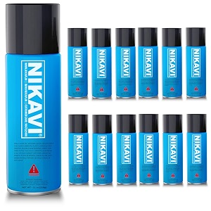 nikavi sp1 automotive rust paint spray can  multi-surface diy spray paint  quick drying gloss finish for bikes cars metal wooden furniture plastic amp walls gloss black 400 ml pack of 12