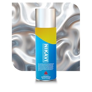 nikavi sp5 automotive rust paint  chrome spray can  multi-surface diy spray paint  quick drying gloss finish for bikes cars metal wooden furniture plastic amp walls - 400ml - chrome