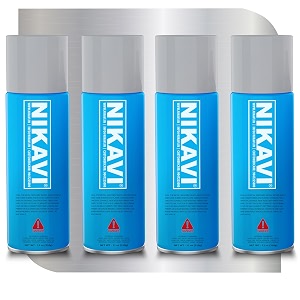 nikavi sp13 automotive rust paint spray can  multi-surface diy spray paint  quick drying gloss finish for bikes cars metal wooden furniture plastic amp walls high heat silver 400 ml pack of 4