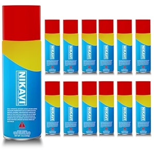 nikavi sp16 automotive rust paint spray can  multi-surface diy spray paint  quick drying gloss finish for bikes cars metal wooden furniture plastic amp walls suzuki red 400 ml pack of 4
