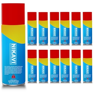 nikavi sp16 automotive rust paint spray can  multi-surface diy spray paint  quick drying gloss finish for bikes cars metal wooden furniture plastic amp walls suzuki red 400 ml pack of 6