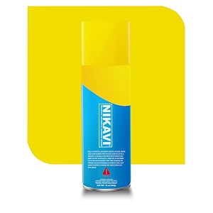 nikavi sp17 automotive rust paint  canary yellow spray can  multi-surface diy spray paint  quick drying gloss finish for bikes cars metal wooden furniture plastic amp walls - 400ml - canary yellow