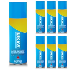 nikavi sp18 automotive rust paint spray can  multi-surface diy spray paint  quick drying gloss finish for bikes cars metal wooden furniture plastic amp walls sky blue 400 ml pack of 12