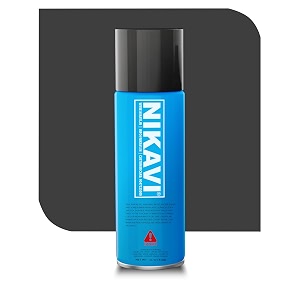 nikavi sp2 automotive rust paint  matt black spray can  multi-surface diy spray paint  quick drying gloss finish for bikes cars metal wooden furniture plastic amp walls - 400ml - matt black