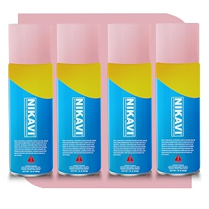 nikavi sp21 automotive rust paint spray can  multi-surface diy spray paint  quick drying gloss finish for bikes cars metal wooden furniture plastic amp walls light pink 400 ml pack of 2