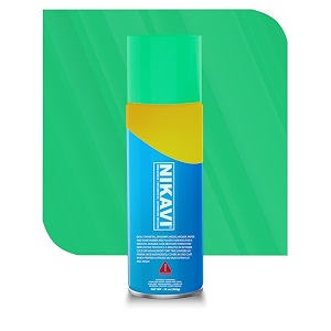 nikavi sp22 automotive rust paint leaf green spray can  multi-surface diy spray paint  quick drying gloss finish for bikes cars metal wooden furniture plastic amp walls - 400ml - leaf green
