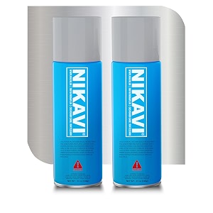 nikavi sp3 automotive rust paint spray can  multi-surface diy spray paint  quick drying gloss finish for bikes cars metal wooden furniture plastic amp walls silver 400 ml pack of 6