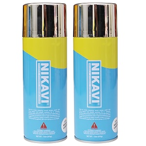 nikavi sp5 automotive rust paint spray can  multi-surface diy spray paint  quick drying gloss finish for bikes cars metal wooden furniture plastic amp walls chrome 400 ml pack of 12