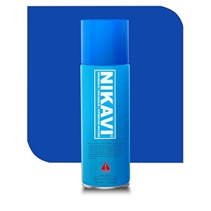 nikavi sp6 automotive rust paint  medium blue spray can  multi-surface diy spray paint  quick drying gloss finish for bikes cars metal wooden furniture plastic amp walls - 400ml - medium blue