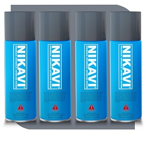 nikavi sp8 automotive rust paint spray can  multi-surface diy spray paint  quick drying gloss finish for bikes cars metal wooden furniture plastic amp walls grey 400 ml pack of 12