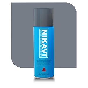 nikavi sp8 automotive rust paint  grey spray can  multi-surface diy spray paint  quick drying gloss finish for bikes cars metal wooden furniture plastic amp walls - 400ml - grey