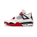 Nike Men's Air Jordan 4 Retro Fire Red 2020", White/Fire Red/Black/Tech Grey, 9