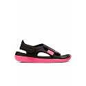 Nike Little/Big Kids' Sunray Adjust 5 Sandal Black/Racer Pink, Size 6 M US Big Kid