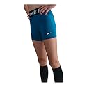 Nike Girls' Pro Shorts (Little Big Kid), Green Abyss/White