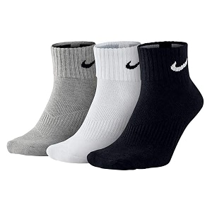 nike men39s cotton all-season calf socks pack of 3 sx4703-901_greyblackwhite_medium