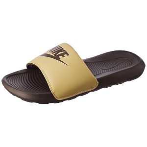 nike mens victori one wheat grassbaroque brown slide sandal - 6 uk 7 us cn9675-701