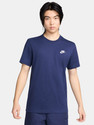 NIKE Solid Men Crew Neck Blue T-Shirt