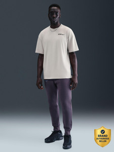 NIKE Solid Men Round Neck Grey T-Shirt