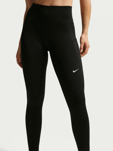 NIKE Solid Women Black Tights