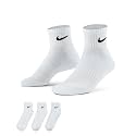 Nike Unisex Adult Everyday Cushioned Training Ankle Socks (3-Packs) | Mens and Womens