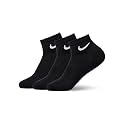 Nike Unisex Adult Everyday Cushioned Training Ankle Socks (3-Packs) | Mens and Womens