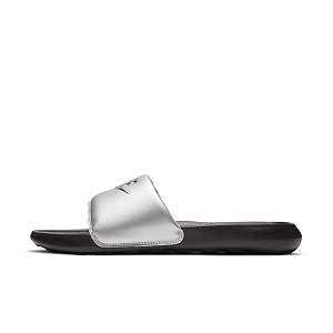 nike women39s w victori one slide black-metallic silver flip flops-75 kids uk cn9677-006