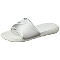 Nike womens VICTORI ONE SLIDE METALLIC SILVER/SUMMIT WHITE-PHOTON DUST Slide Sandal - 4.5 UK (DZ3496-001)