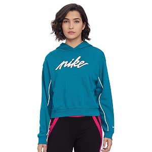 Nike Women Polyester Hooded Sweatshirt