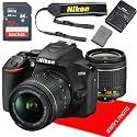 Nikon D3500 DSLR Camera Bundle with AF-P DX NIKKOR 18-55mm f/3.5-5.6G VR Lens and 32GB Memory Card